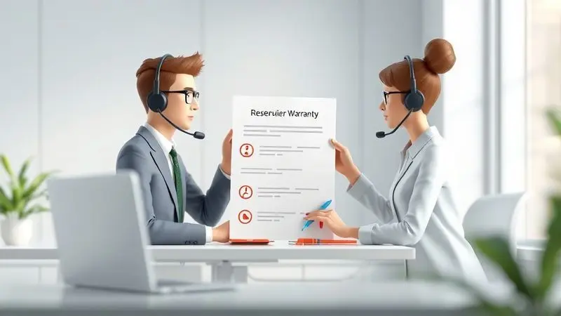 Cena conceitual representando serviços de assistência técnica e garantia de produtos
