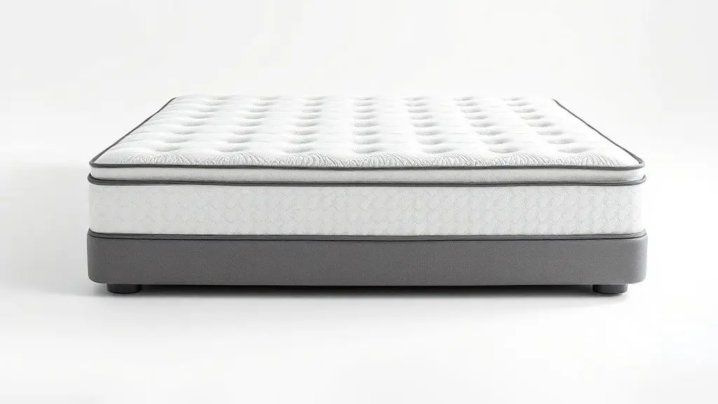 Colchão de alta qualidade em fotografia profissional mostrando detalhes de construção e materiais premium