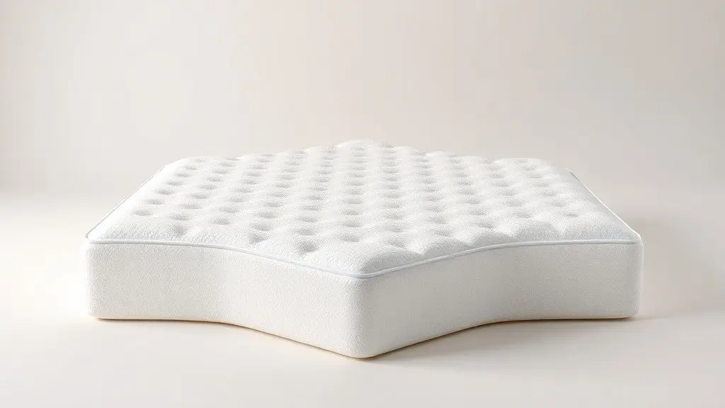 Colchão de espuma sem marcas em fotografia profissional com iluminação de estúdio que destaca textura e detalhes