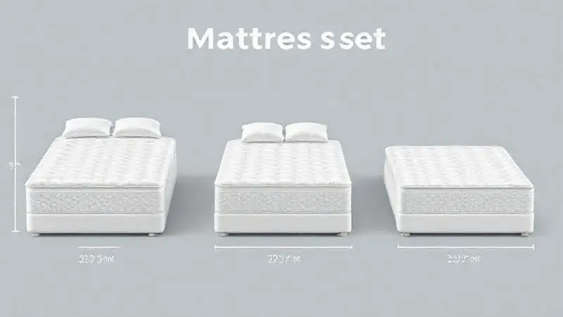 Comparação visual dos tamanhos de colchão com destaque para medidas do modelo queen