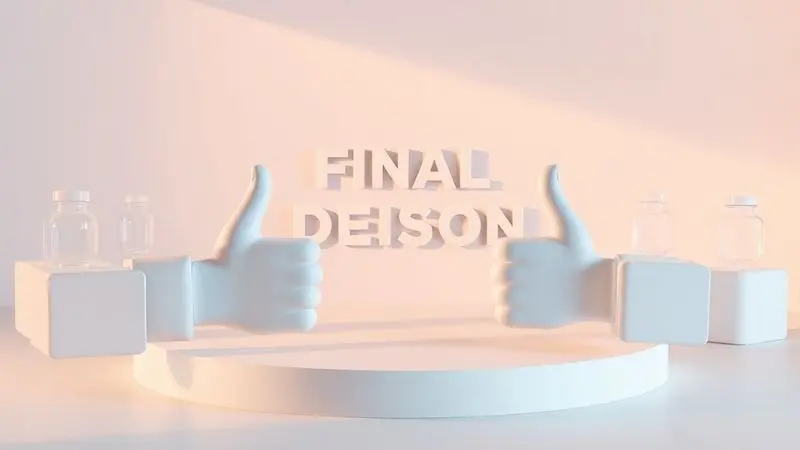 Ilustração conceitual representando conclusão positiva e validação de valor do produto