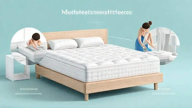 Ilustração educacional mostrando práticas corretas de manutenção e cuidado com colchões