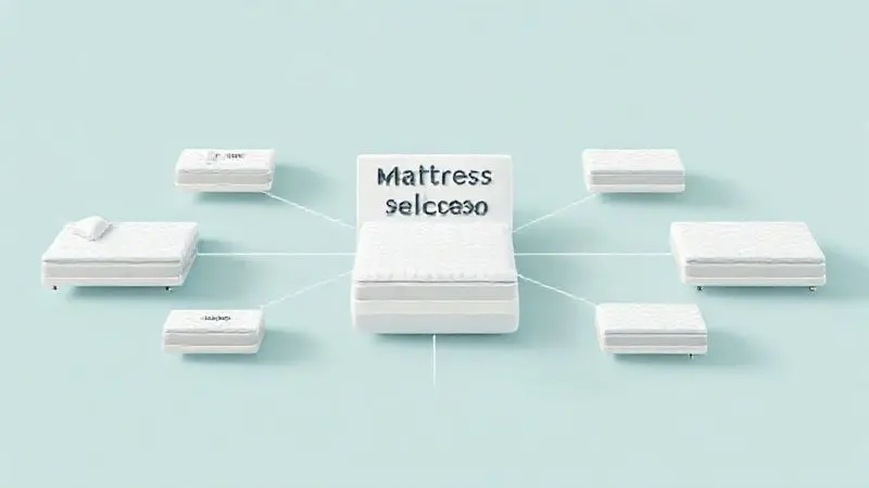 Fluxograma conceitual ilustrativo mostrando critérios para escolher o melhor colchão