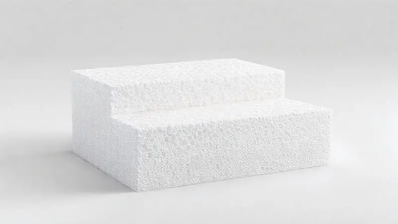 Ilustração conceitual da estrutura celular comparando densidades diferentes de espuma