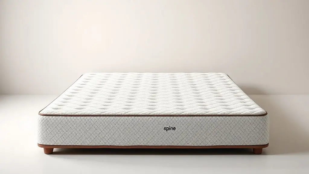 Colchão ortopédico para coluna em fundo neutro, destacando estrutura de suporte e alinhamento postural