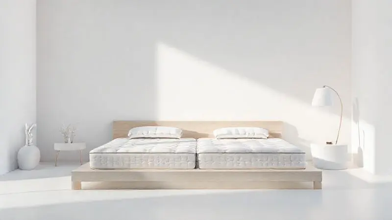 Ilustração conceitual do processo de escolha ideal para seleção de colchão