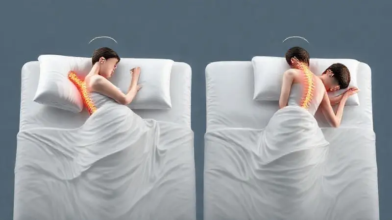 Posições corretas de dormir para manter o alinhamento da coluna vertebral e evitar dor