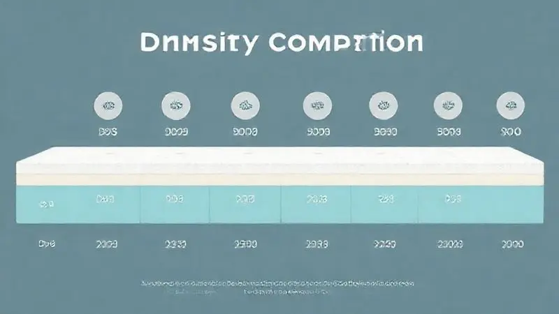 Tabela conceitual comparando diferentes densidades de colchão e suporte de peso