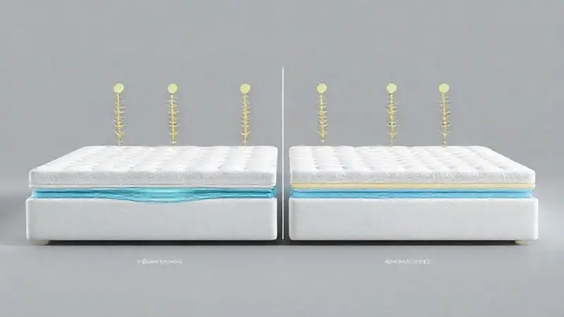 Tecnologias de apoio colunar e distribuição de pressão em colchões - ilustração